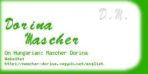 dorina mascher business card